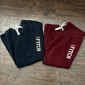 Abercrombie & Fitch Blue and Red capri Joggers